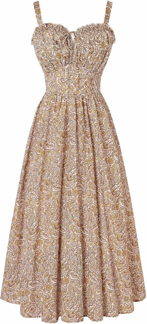👗 Vestido Largo de Verano Floral Mujer Scarlet Darkness